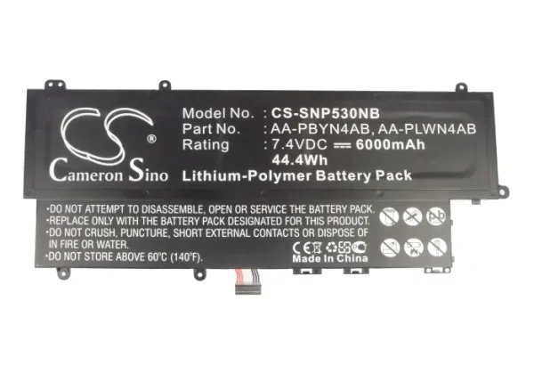 Samsung 530U3, 530U3 series, 530U3B, 530U3B-A01 Series Replacement Battery 6000mAh / 44.40Wh