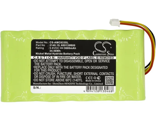 AMC 3945/3945-B,8333,8335,8336,8435 Series Replacement Battery 3600mAh / 34.56Wh