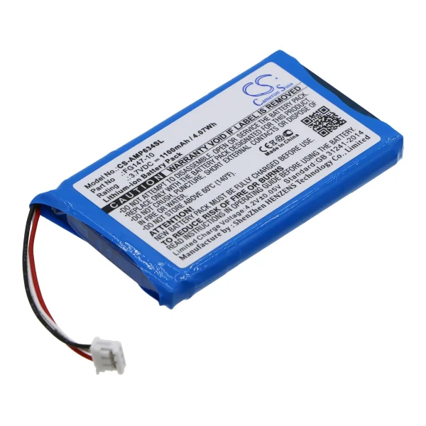 AMX Mio Modero remote controls, RS634 Series Replacement Battery 1100mAh / 4.07Wh - Image 2