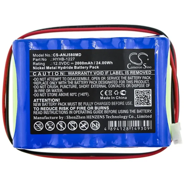 Angel AJ5800, AJ5803, AJ5807, AJ5808 Series Replacement Battery 2000mAh / 24.00Wh