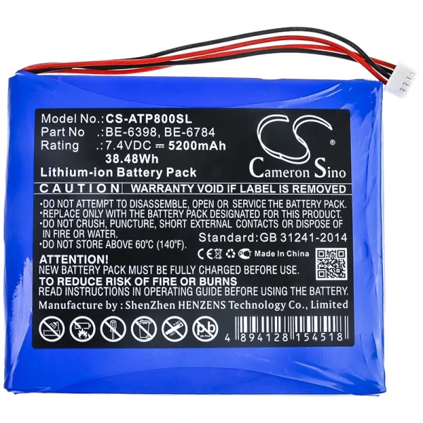 Aetep AT800, AT-800, AT810, AT-810, AT820 Series Replacement Battery 5200mAh / 38.48Wh