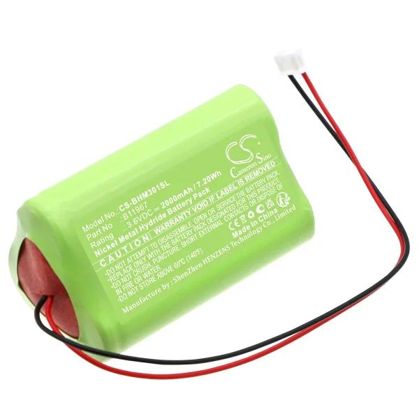 Bacharach Medigas PM 3010 N2O Monitor Series Replacement Battery 2000mAh / 7.20Wh - Image 2