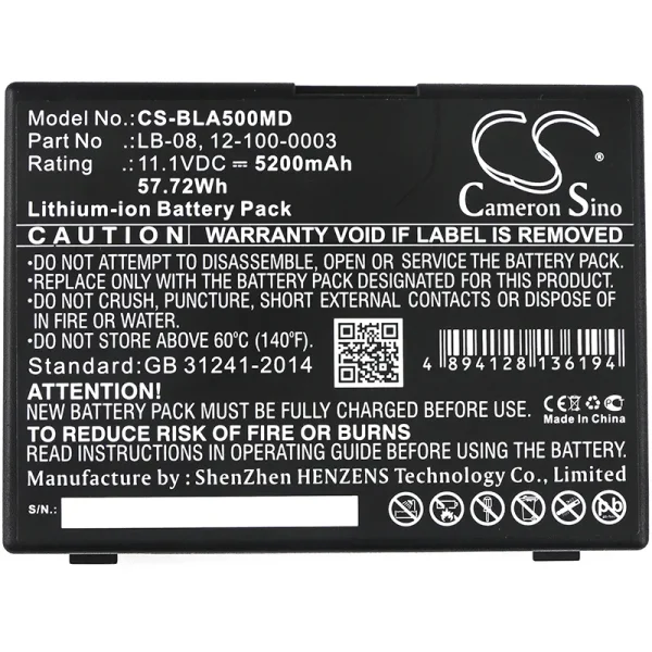 Bolate A5, A6, A8, Q3 Series Replacement Battery 5200mAh / 57.72Wh