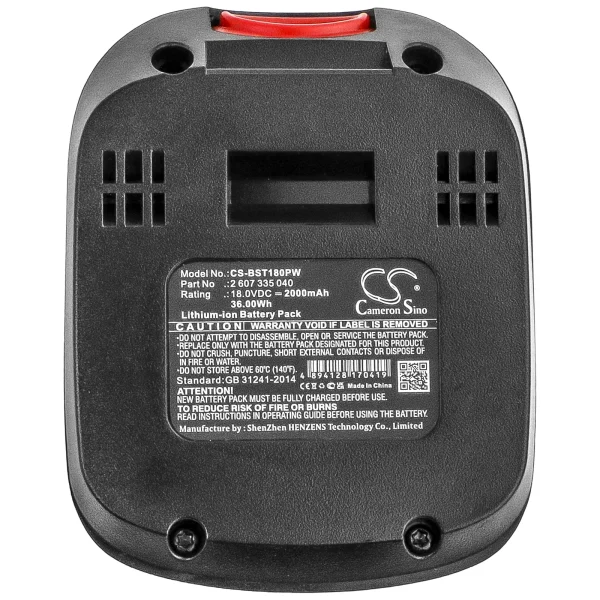 Bosch AdvancedCut 18, AdvancedDrill 18, AdvancedImpact 18, AdvancedOrbit 18 Series Replacement Battery 2000mAh / 36.00Wh