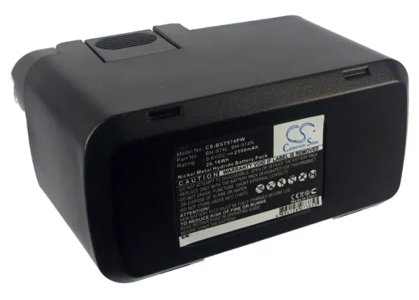 Bosch ABS 96 M-2, ASB 96 P-2, GBB 9.6VES-1, GBM 9.6 VSP-2 Series Replacement Battery 2100mAh / 20.16Wh - Image 5