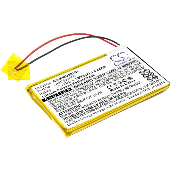 BW GasAlert Micro Clip XL, Gasalert Microclip Gas Detecto, MCXL-MPCB1, MC-XW00, MC-XW00-Y Series Replacement Battery 1200mAh / 4.44Wh - Image 2