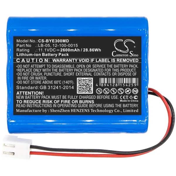 BIOLIGHT BLT-E30 Series Replacement Battery 2600mAh / 28.86Wh