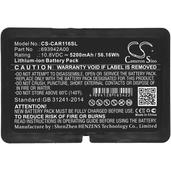 Chauvin Arnoux C.A 6116N, C.A 6117 Series Replacement Battery 5200mAh / 56.16Wh