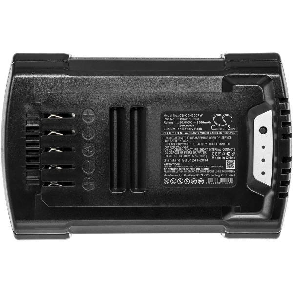 Cub Cadet LH3 EB, LH3 ET, LM3 E37, LM3 E40, Series Replacement Battery 2500mAh / 200.00Wh