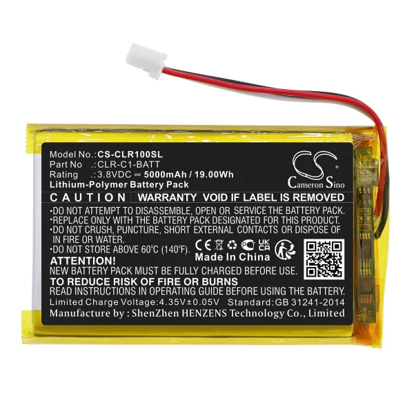 ClareOne CLR-C1-PNL1, Smart Home Panel Series Replacement Battery 5000mAh / 19.00Wh