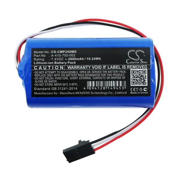 COSMED Pony FX NTA2531 Series Replacement Battery 2600mAh / 19.24Wh