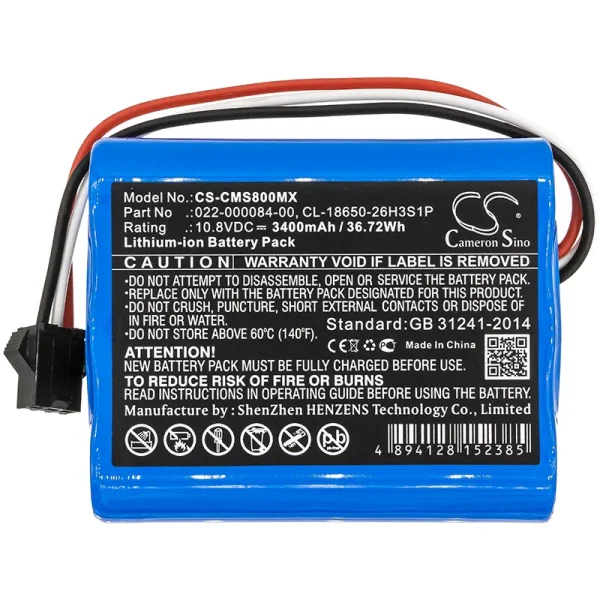 Cardiomonitor COMEN Star 8000, COMEN Star 8000 E Series Replacement Battery 3400mAh / 36.72Wh