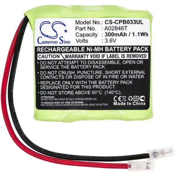 Universal 2/3AAA x 3 Series Replacement Battery 300mAh/1.08Wh