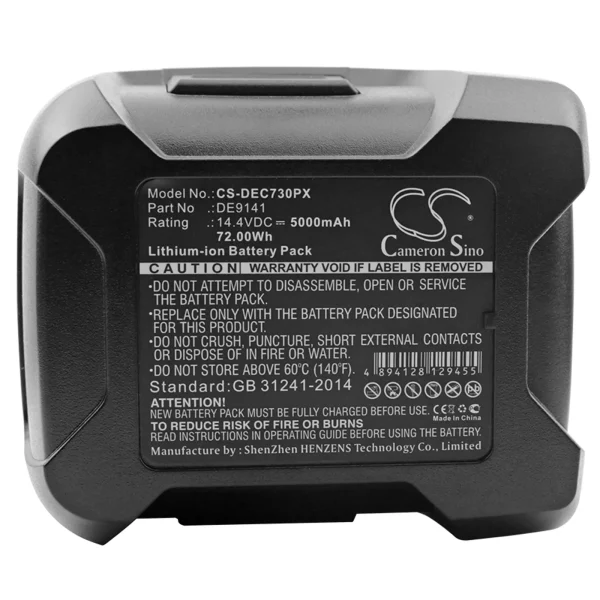 DeWalt DC528 (Flash Light), DC528N, DC551KA, DC612KA Series Replacement Battery 5000mAh / 72.00Wh