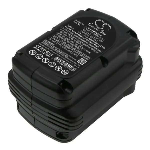 DeWalt DC222KA, DC222KB, DC223KA, DC223KB Series Replacement Battery 3000mAh - Image 2