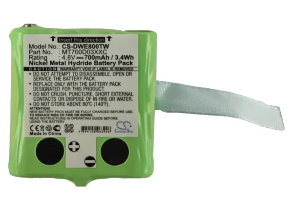 Simvalley PX-1755, PX-1761 Series Replacement Battery 700mAh/3.4Wh