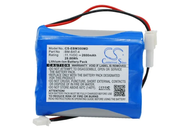 Bionet BM3, BM3 plus, BM5, Series Replacement Battery 2600mAh / 28.86Wh