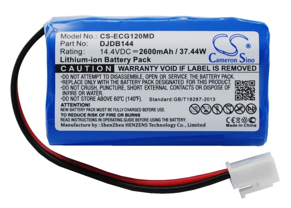 CMICS DJDB, DJDB1200, ECG-11D, Series Replacement Battery 2600mAh / 37.44Wh