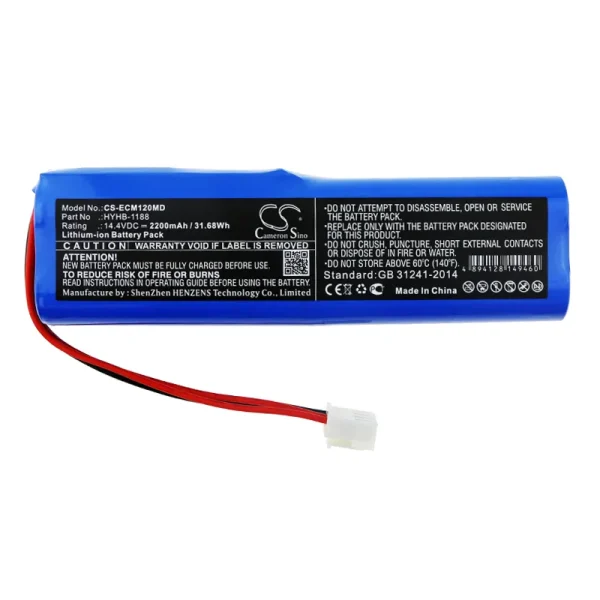 EDANINS ECG-12A, ECG-12B, ECG-12C, Series Replacement Battery 2200mAh / 31.68Wh