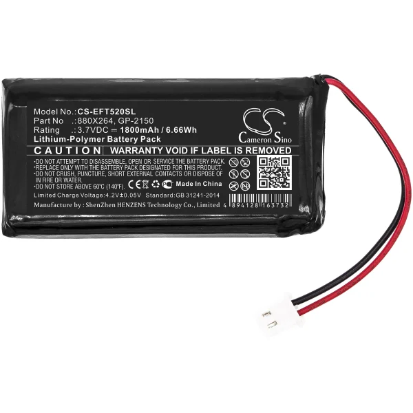 EXFO FOT-5200, FOT-5200 CWDM Channel Power An Series Replacement Battery 1800mAh / 6.66Wh