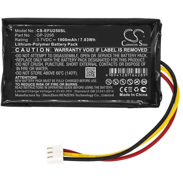 EXFO PX1, PX1 Optical Power Expert, PX1-H-PRO-FOAS-U25, PX1-S-PRO-FOAS-U25 Series Replacement Battery 1900mAh / 7.03Wh