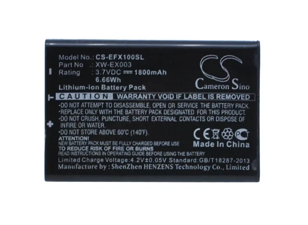 EXFO AXS-100, AXS-110, AXS-110 OTDR, ELS-500, EPM-500 Series Replacement Battery 1800mAh / 6.66Wh