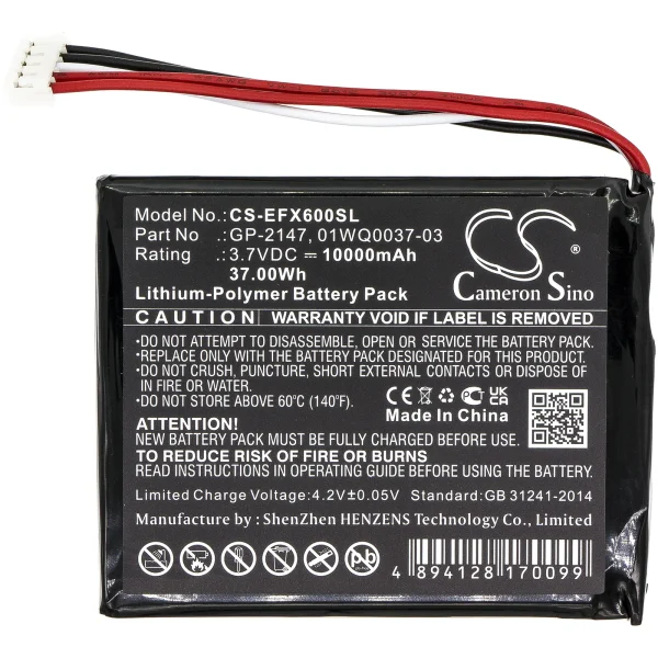 EXFO MAX-600, MAX-605, MAX-610, MAX-625, MAX-630 Series Replacement Battery 10000mAh / 37.00Wh