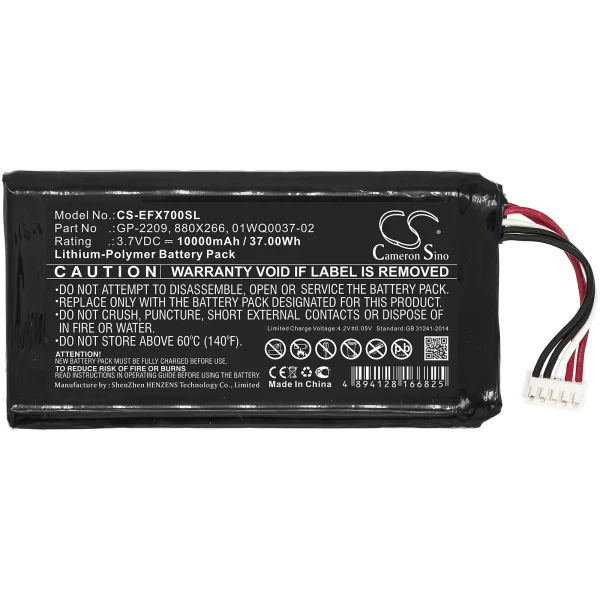 EXFO MAX-700, MAX-700B/C, MAX-900, MAX-900FIP, MAX-900-iCERT Series Replacement Battery 10000mAh / 37.00Wh