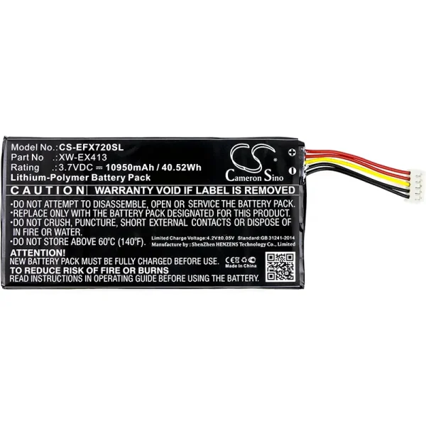 EXFO MAX-5205, MAX-710B, MAX-715B, MAX-720B, MAX-730B Series Replacement Battery 10950mAh / 40.52Wh