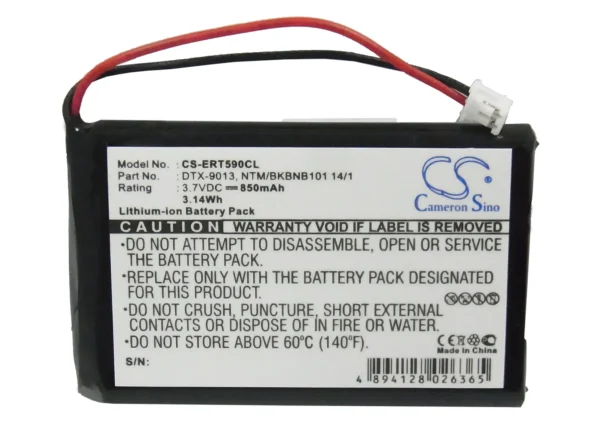 ERICSSON DT590, DT5900, DTX-9013 Series Replacement Battery 850mAh