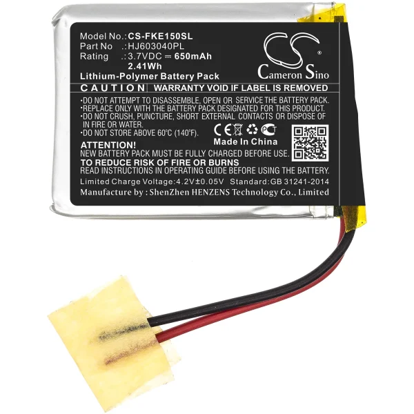 Fluke 15B, 17B Series Replacement Battery 650mAh / 2.41Wh