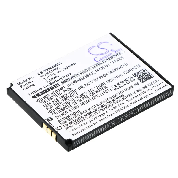 FRITZ!Fon 2000 2446, AVM 2000 2446, C4, EM25, EM325 Series Replacement Battery 700mAh / 2.59Wh - Image 2