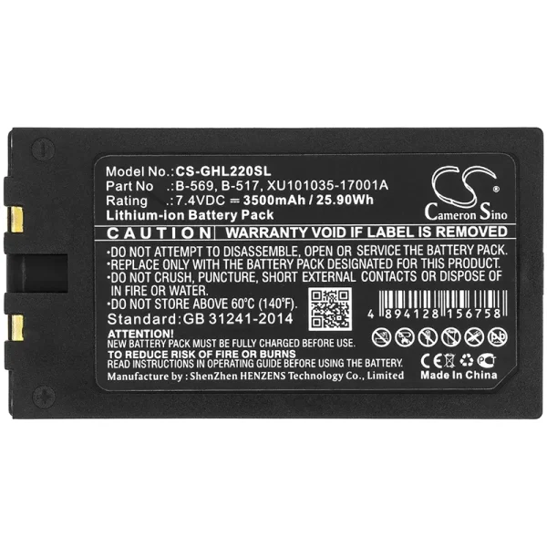 Graphtec GL200, GL200A, GL220, GL220E, GL240 Series Replacement Battery 3500mAh / 25.90Wh