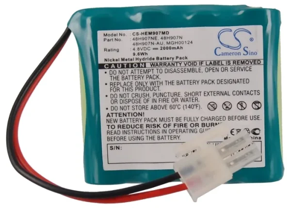 OMRON HEM-907, HEM-907-PBAT, HEM-907XL, IntelliSense HEM-907 Professio Series Replacement Battery 2000mAh / 9.60Wh