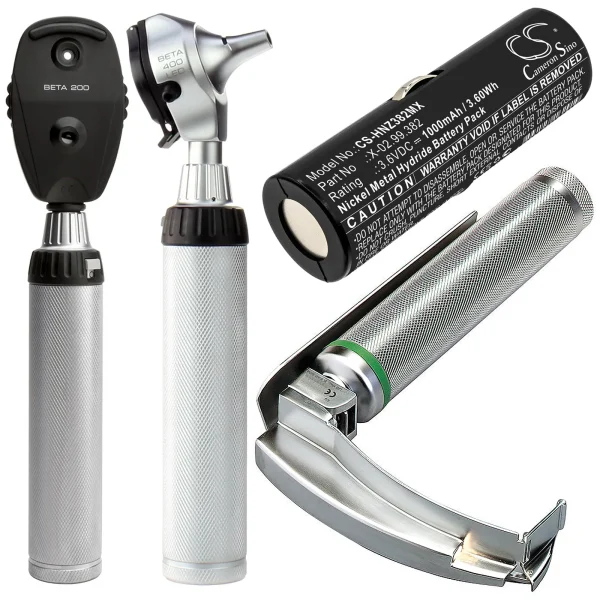 Heine Beta Handles, ophthalmoscope Beta 200, ophthalmoscope Beta 200s, Short F.O. Laryngoscope Handle Series Replacement Battery 1000mAh / 3.60Wh - Image 2