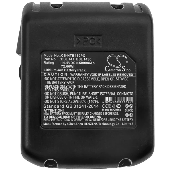 Hitachi 14DSL, C 14DSL, C 14DSL2, C 14DYSL Series Replacement Battery 5000mAh / 72.00Wh