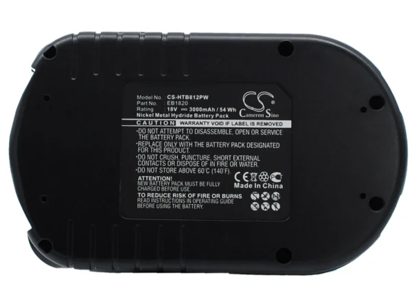 Hitachi C 18DL, C 18DLX, C 18DMR, C 6DC Series Replacement Battery 3000mAh