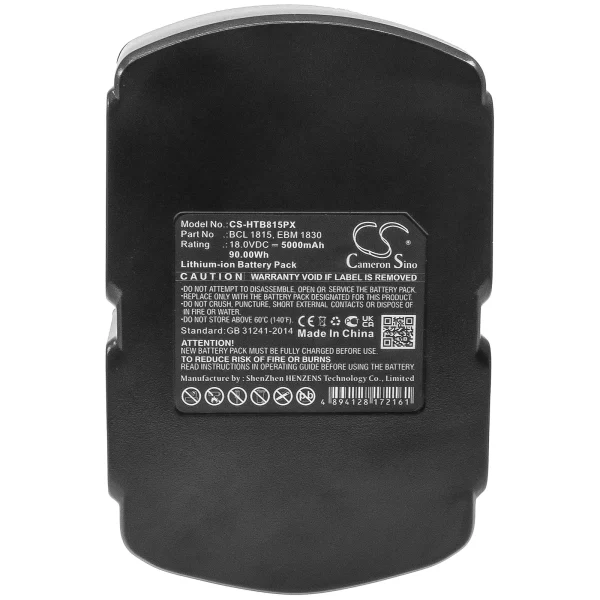 Hitachi C 18DL, C 18DLX, C 18DMR, C 6DC Series Replacement Battery 5000mAh / 90.00Wh