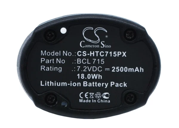 Hitachi WH7DL Series Replacement Battery 2500mAh / 18.0Wh