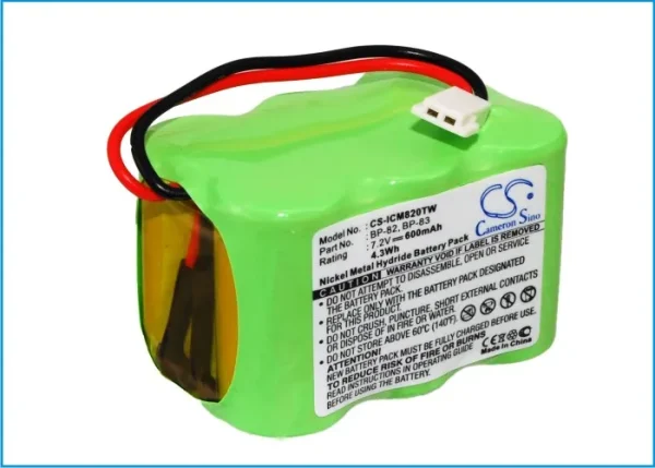 ICOM IC-24AT, IC-24ET, IC-25RA, IC-2SA, IC-2SAT Series Replacement Battery 600mAh / 4.32Wh - Image 4