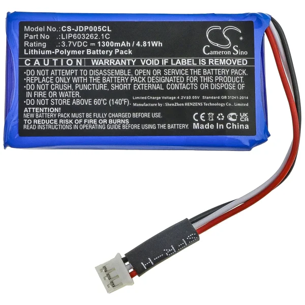 Jablocom GDP-04i Series Replacement Battery 1300mAh / 4.81Wh