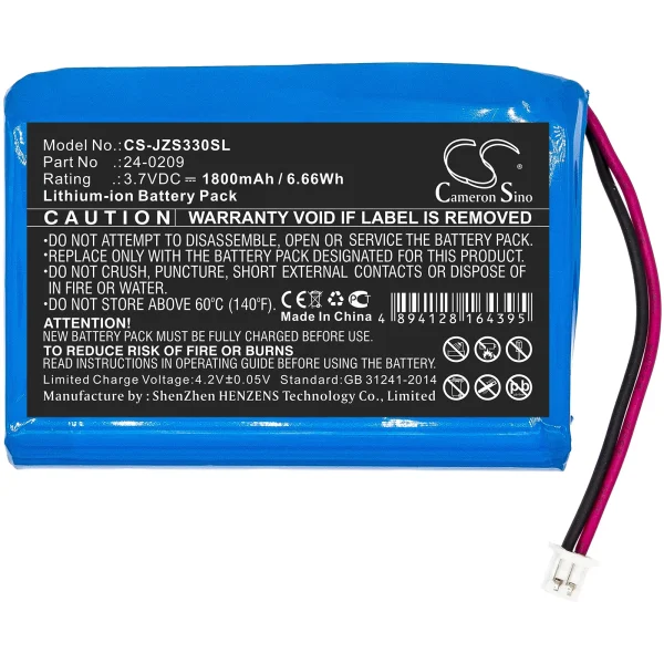 Jandy Zodiac E33 EOS Wireless Remote Series Replacement Battery 1800mAh / 6.66Wh