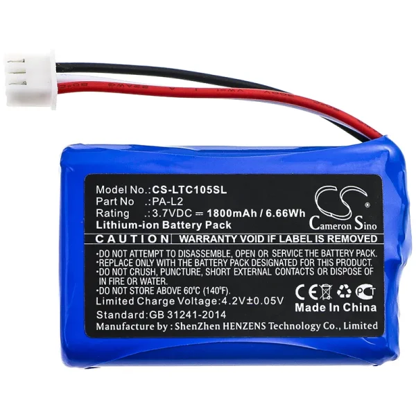 Labotect InControl 1050 Series Replacement Battery 1800mAh / 6.66Wh