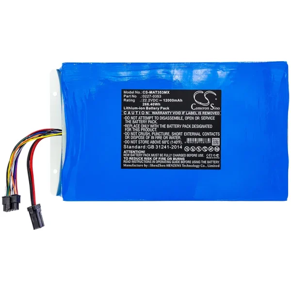 MAQUET 2270353, 0227-0353,227040203, Series Replacement Battery 12000mAh / 266.40Wh