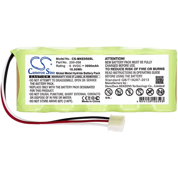 Panametrics Magna-Mike 8500 Series Replacement Battery 3000mAh / 18.00Wh