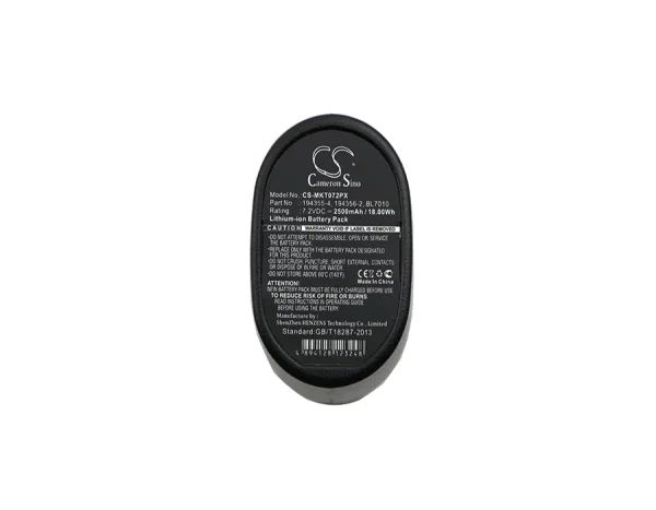 Makita CL070, CL070D, CL070DS, CL070DZ Series Replacement Battery 2500mAh / 18.00Wh