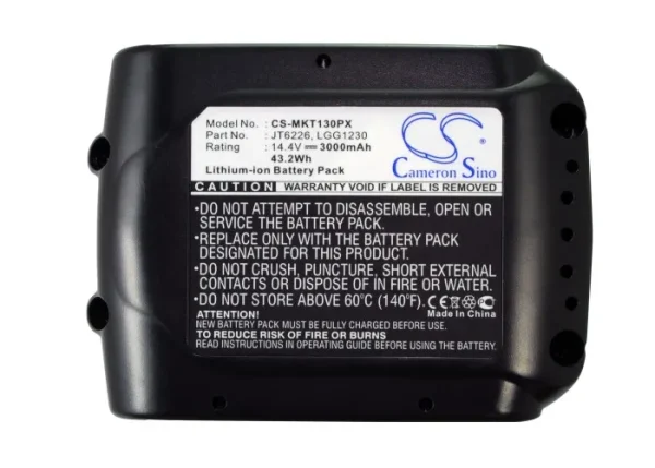 Makita BBO140, BBO180, BBO180Z, BCF050 Series Replacement Battery 3000mAh / 43.20Wh - Image 4