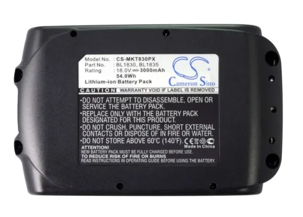 Makita BBO140, BBO180, BBO180Z, BCF050 Series Replacement Battery 3000mAh / 54.00Wh - Image 2