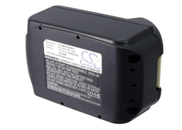 Makita BBO140, BBO180, BBO180Z, BCF050 Series Replacement Battery 3000mAh / 54.00Wh