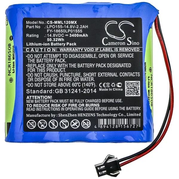 Million ML1200, ML1500 Series Replacement Battery 3400mAh / 50.32Wh